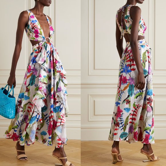 PatBO Dresses & Skirts - PatBo Zamia Sleeveless Cut-Out Beach Dress Small NWT